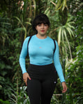 Crop top Manga larga