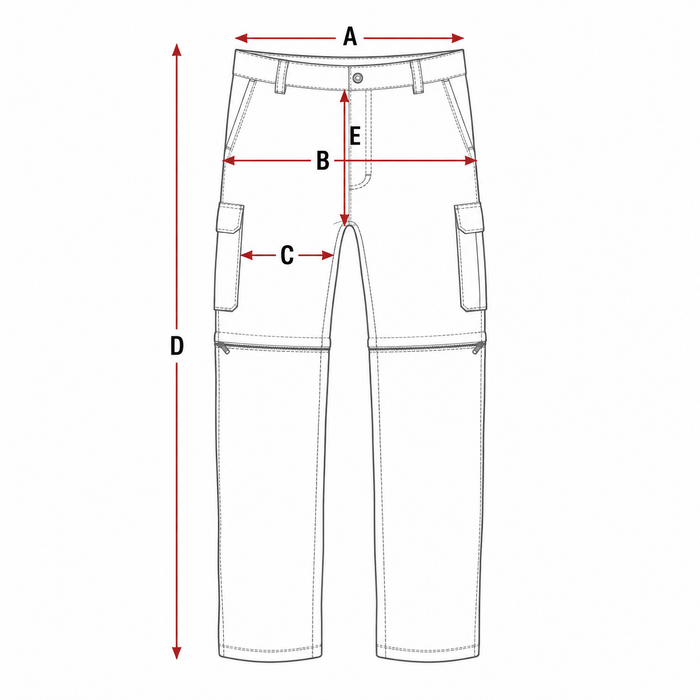 Cómo medir un pantalón convertible de montaña para hombre